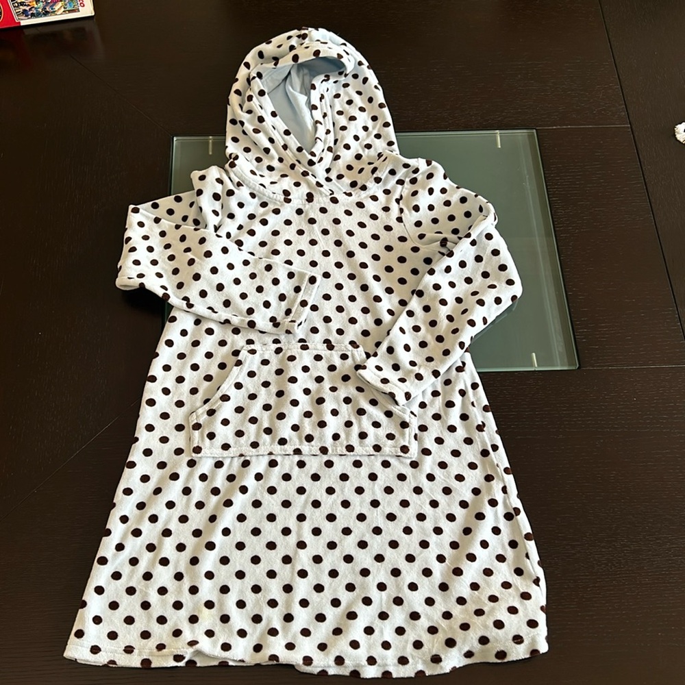 Blue polka dot Velour Gymboree dress size 8